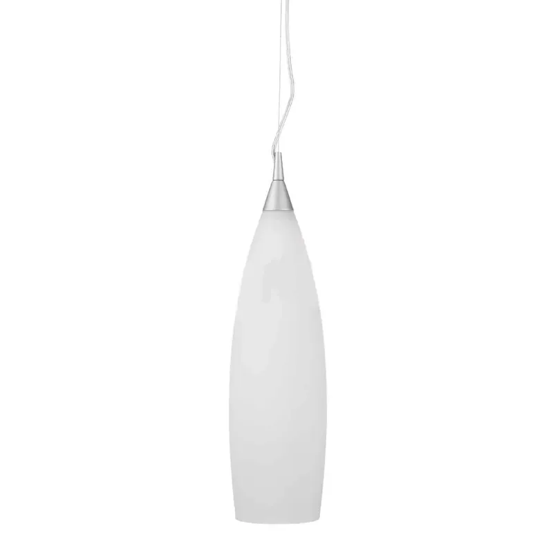 Lampa wisząca szklana biała z chromem AZ0120 z serii TESTA - Azzardo | Na zamówienie