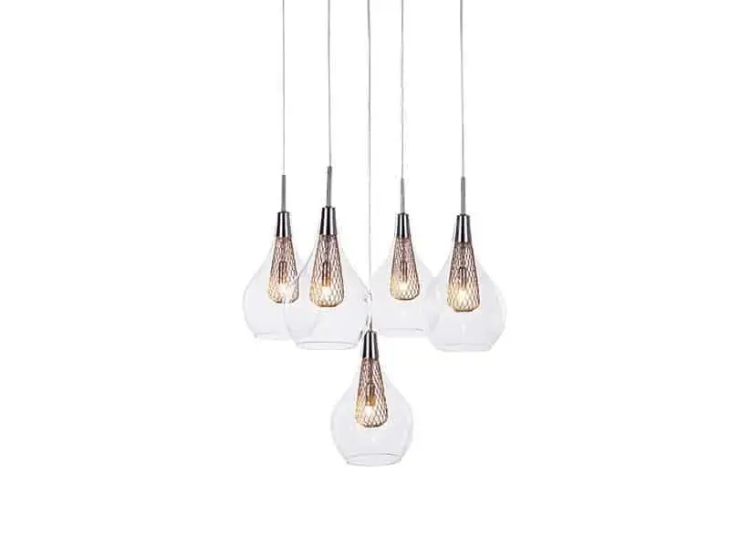 Oferta specjalna | Lampa wisząca szklana chromowana 5-punktowa AZ1690 z serii ELEKTRA - Azzardo