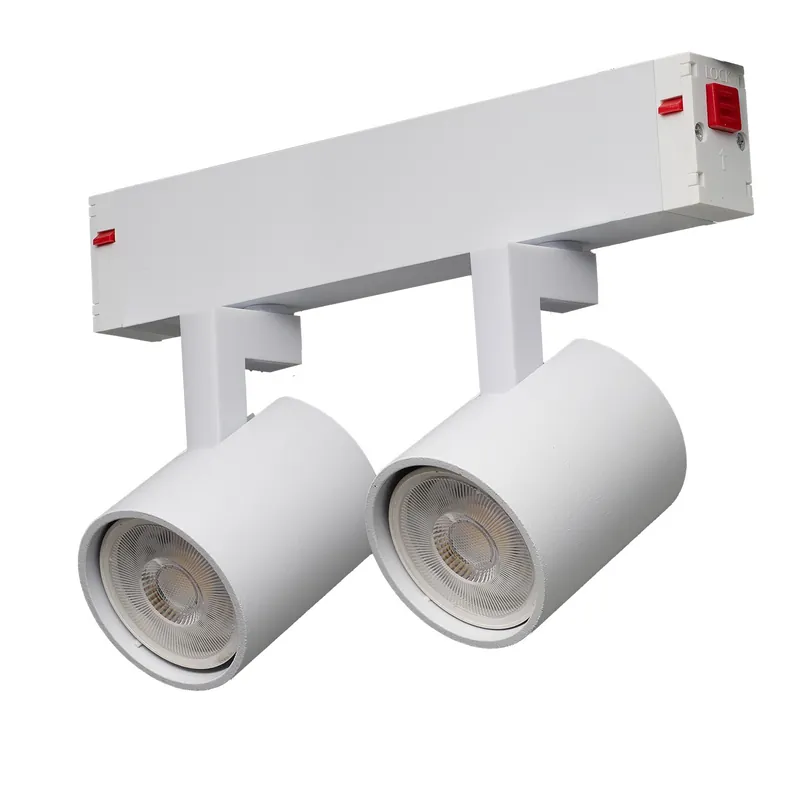 Reflektor szynowy magnetyczny biały aluminiowy 2-punktowy AZ6691 z serii GARY - Azzardo | Najlepsza cena