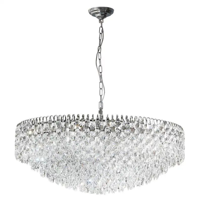 Końcówka zapasów - Lampa wisząca chromowana kryształowa 28-punktowa AZ6907 z serii BURANO - Azzardo