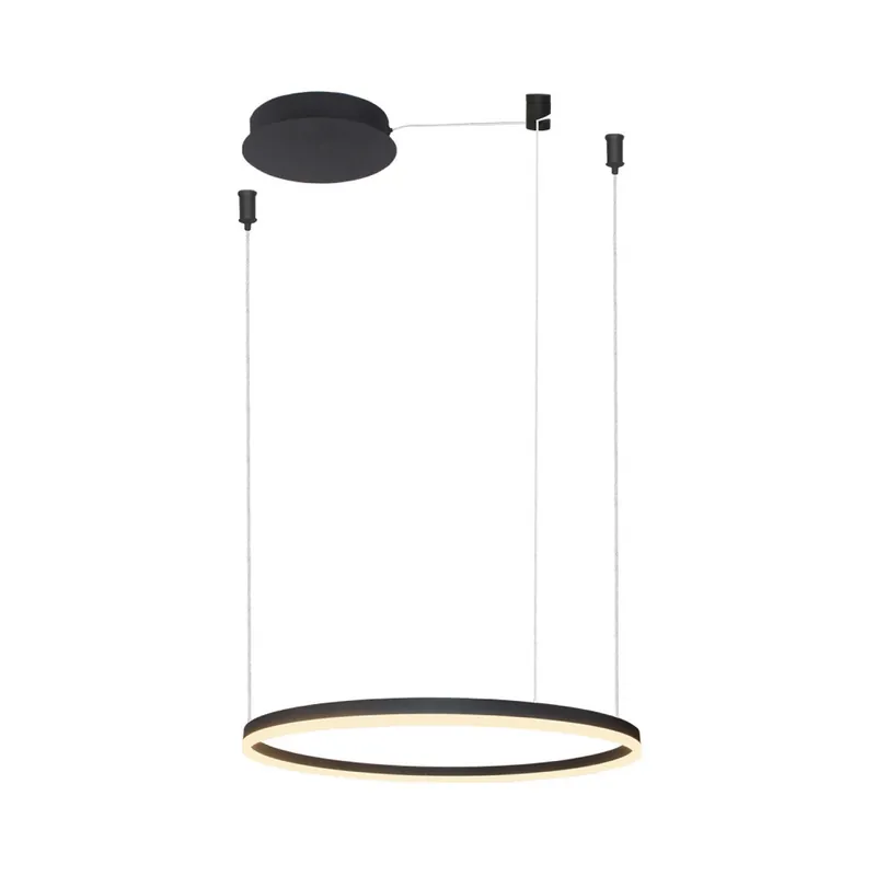 Zostało tylko kilka sztuk - Lampa wisząca LED czarna aluminiowa 80cm AZ6472 z serii HALO - Azzardo