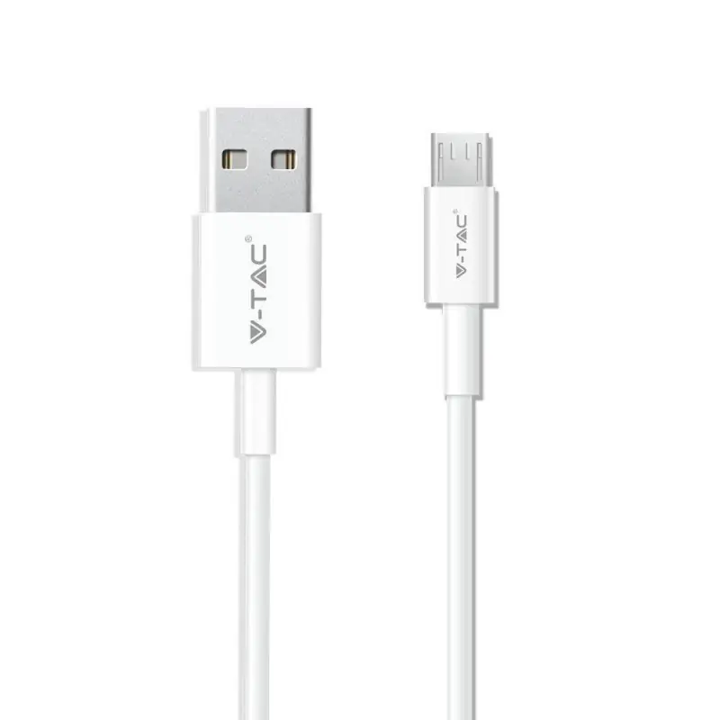 Nowy produkt | Przewód micro USB V-TAC 1M biały seria srebrna VT-5321