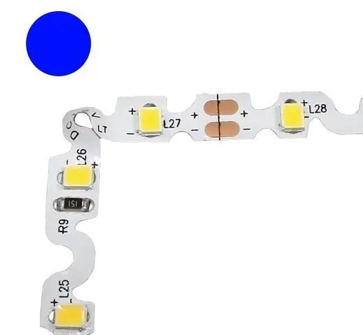 Taśma LED 9,6W giętka niebieska 2835 600LED/5m 6mm | Hit
