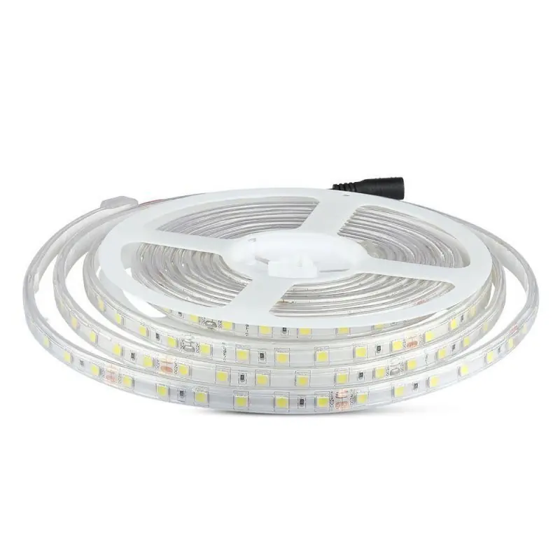 Bardzo popularny produkt - Taśma LED V-TAC SMD5050 300LED 24V IP65 rękaw 10W/m VT-5050 60-IP65 3000K 830lm