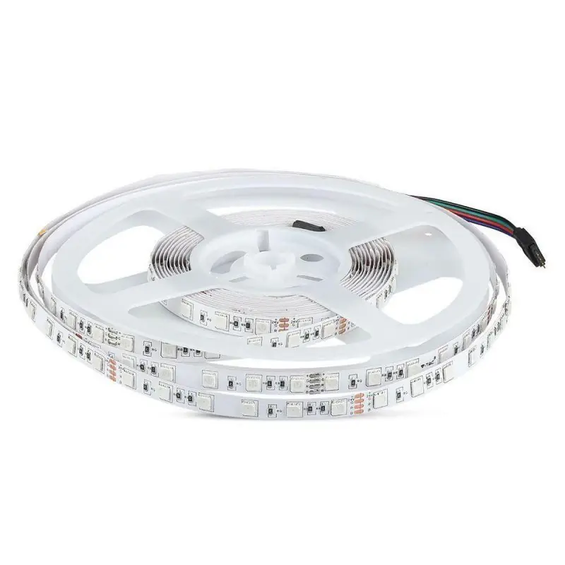 Jeszcze taniej - Taśma LED V-TAC SMD5050 600LED 24V IP20 10mb 7W/m VT-5050 60-IP20-7 RGB