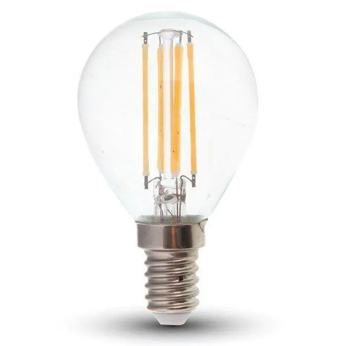Żarówka LED V-TAC 4W filament E14 P45 kulka VT-1996 3000K 400lm - Promocja