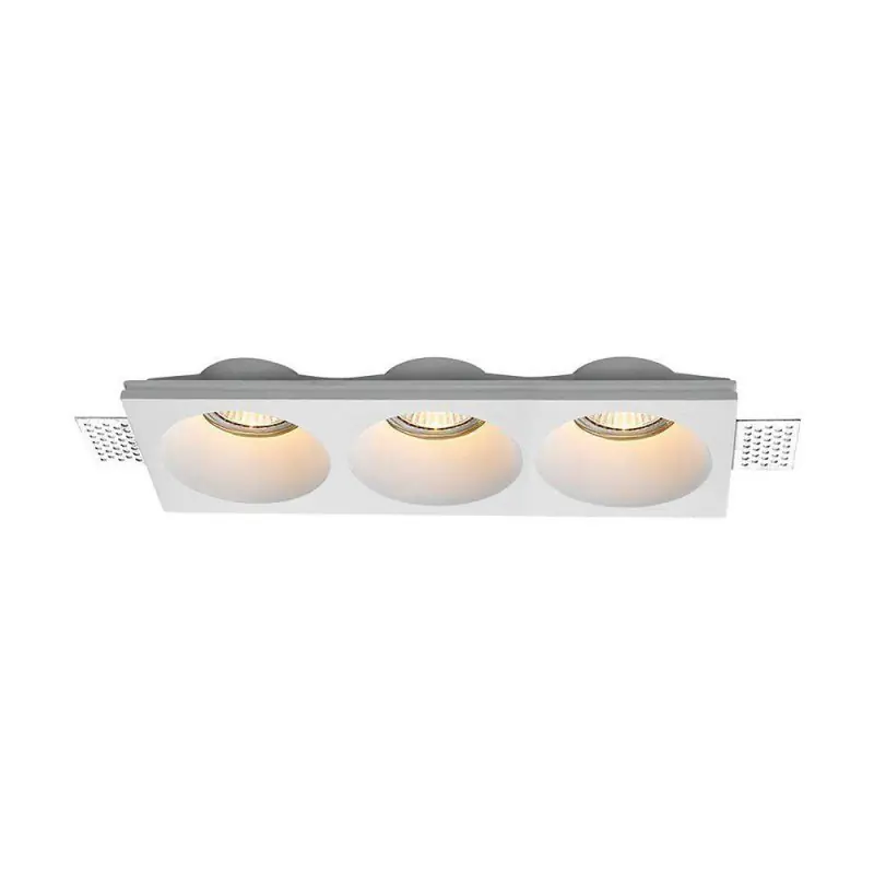 Premium | Oprawa gipsowa V-TAC 3xGU10 sufitowa biała 280x100 VT-11013 3 lata gwarancji