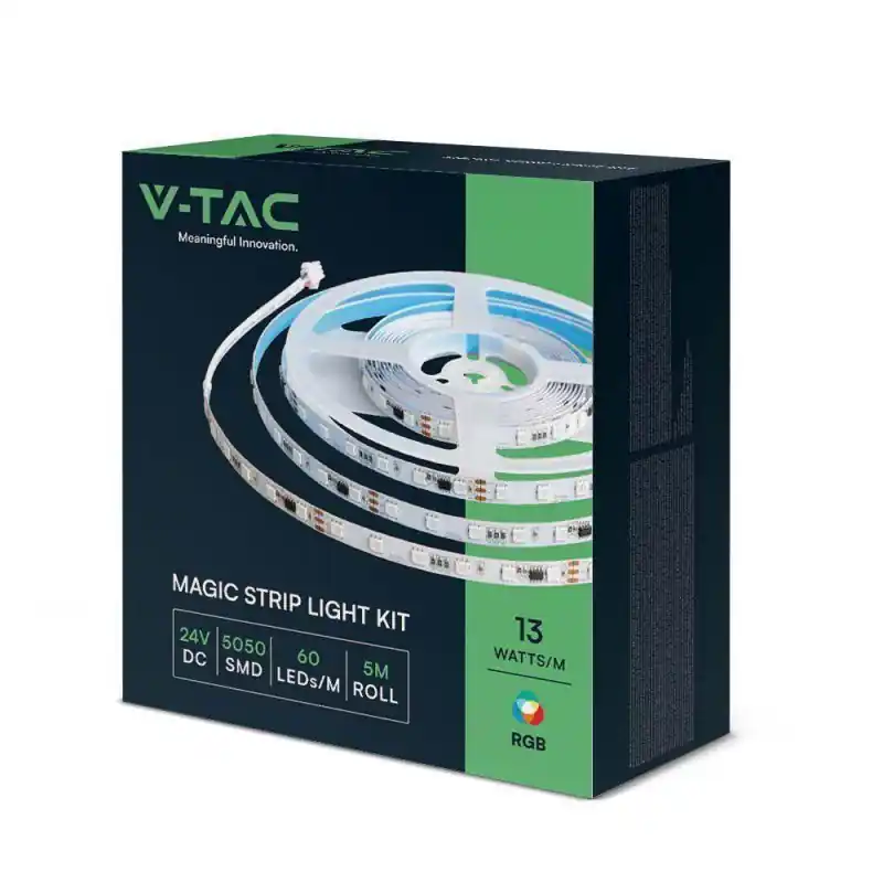 Ograniczona dostępność | Taśma LED V-TAC zestaw smart WI-FI RGB 24V IP65 VT-5050 RGB