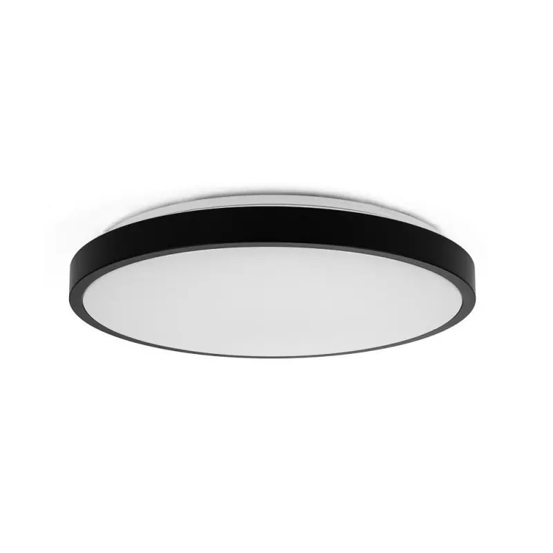 Oprawa sufitowa plafoniera V-TAC 24W LED okrągły 30cm natynkowy IP44 czarny VT-8624B 3000K 2500lm | Hit sprzedaży