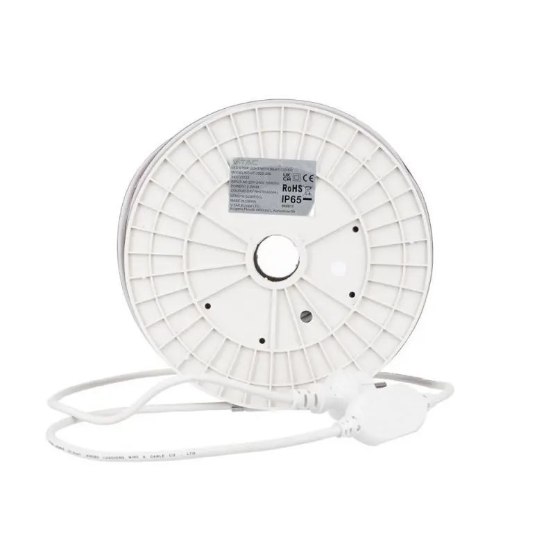 Ostatnia szansa - Taśma LED 230V V-TAC bezpunktowa COB 286LED/m 12,5W/m rolka 50mb VT-2025 286-50M 4000K 1100lm