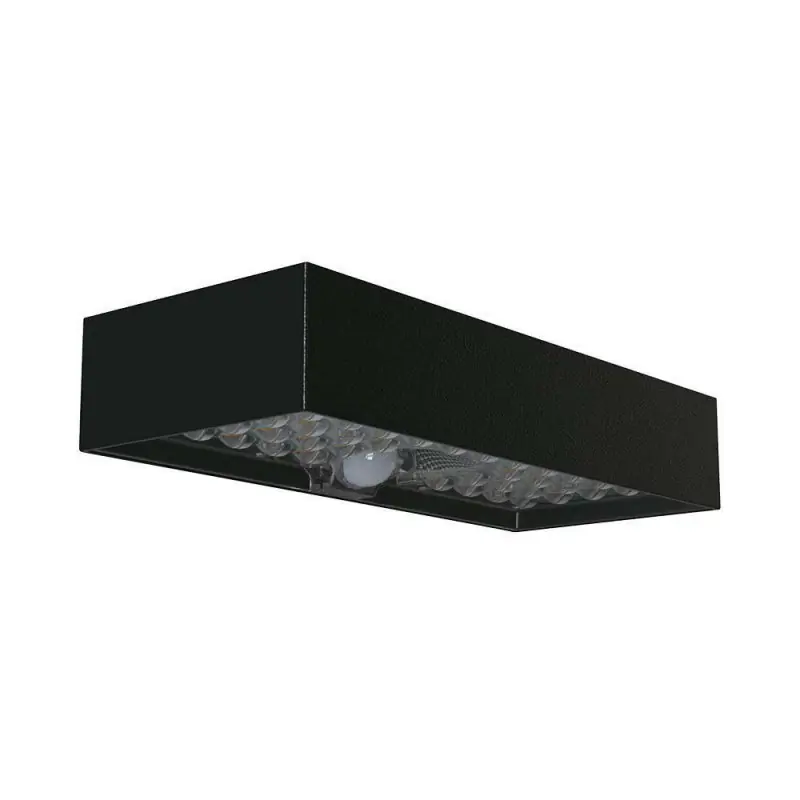 Kinkiet ogrodowy ścienny solarny V-TAC 6W czujnik ruchu czarny VT-406 4000K 900lm | Kup dziś