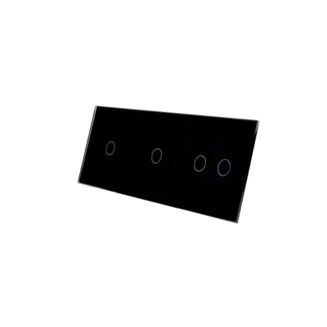 Czteroprzyciskowy potrójny czarny panel szklany 70112-62 LIVOLO - Ekstra rabat