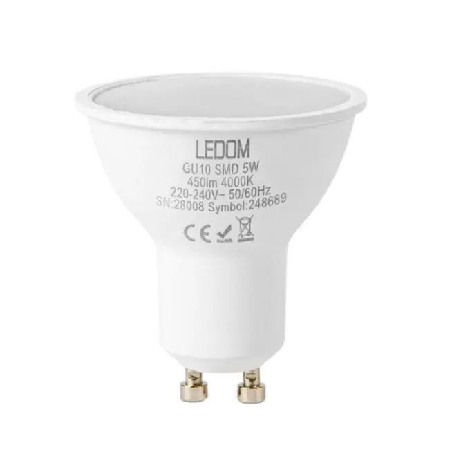 Żarówka LED GU10 220-240V 5W 450lm 4000K biała dzienna | W sprzedaży