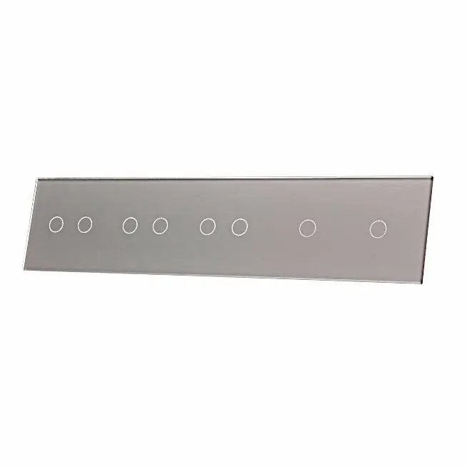 Tylko kilka sztuk - Ośmioprzyciskowy srebrny panel szklany 7011222-64 LIVOLO