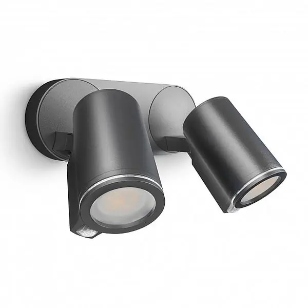 Ograniczona dostępność | Kinkiet zewnętrzny LED 15W Steinel Spot DUO Connect z czujnikiem antracyt