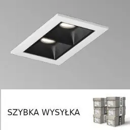 Top oferta - RAFTER points 8 LED trim M930 50° wpuszczany biały + optyka czarny AQFORM