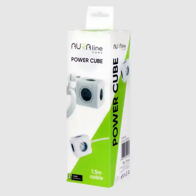 Przedłużacz AURA line CUBE 5 gniazd 1,5m 16A | Cena po obniżce