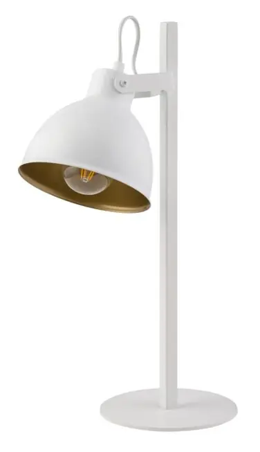 MARS lampka biurkowa biały/złoty 50265 | Świetna oferta
