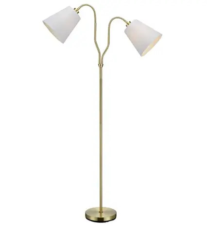 Lampa stojąca MODENA Floor 2L Brass/White | Mega okazja