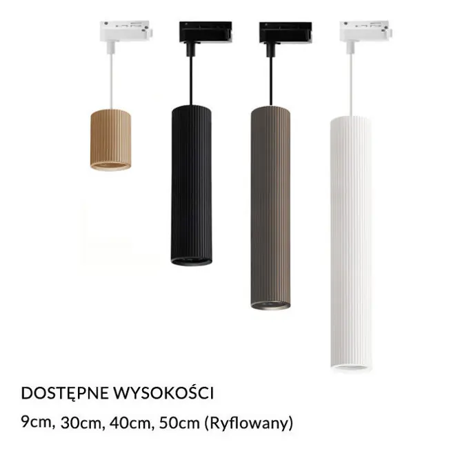 Kup teraz - Lampa wisząca do szynoprzewodu LUCAS TUBE RIBBED TRACK 1LINE Azzardo