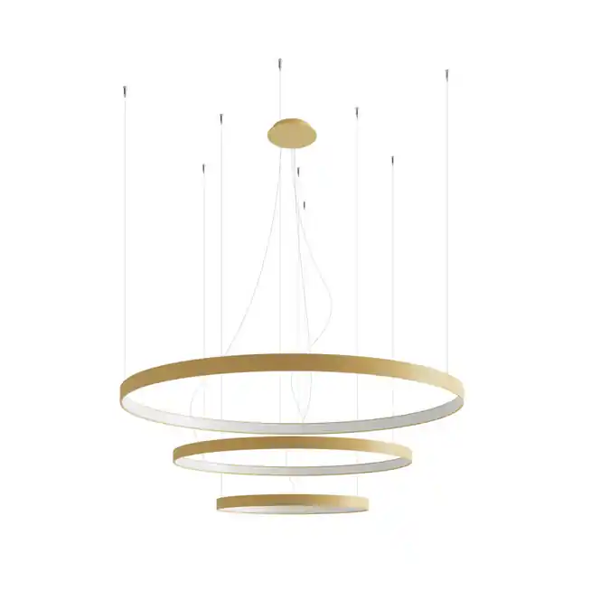 Lampa wisząca RIO 3 55/78/110 złoty LED 3000K Thoro Lighting | Wysyłka od ręki