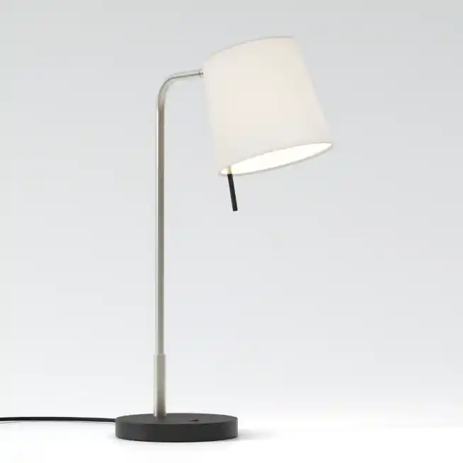 Produkt ceniony przez klientów | Lampa stołowa w matowym niklu Mitsu Table z białym abażurem Cone 173 Shade Astro Lighting