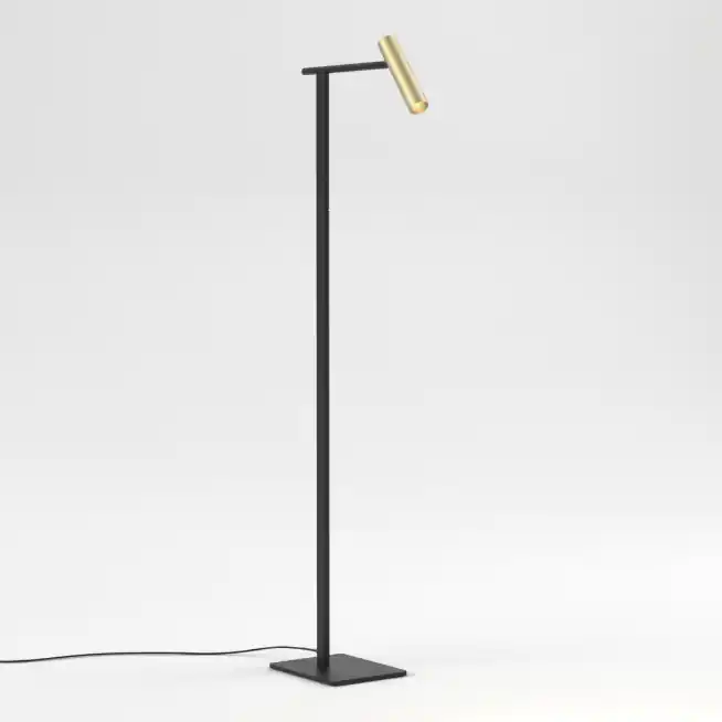 Szybka wysyłka - Lampa floor Leda Desk z kloszem Leda Round Shade w matowym złocie Astro Lighting