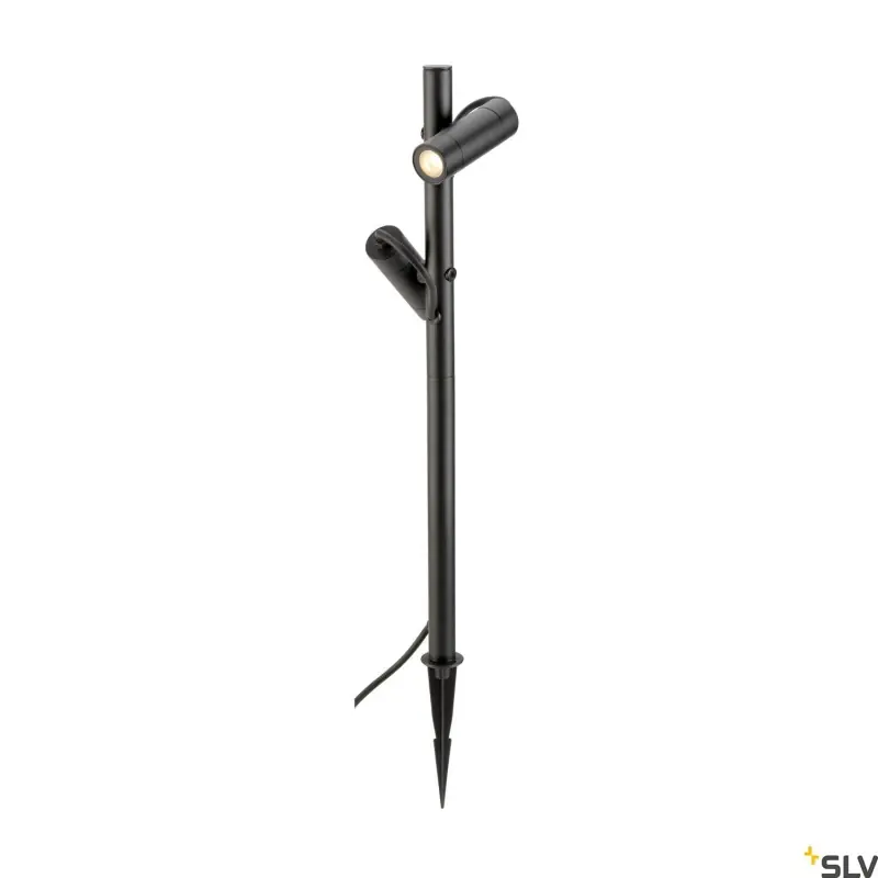 HELIA SLIM Pole podwójna lampa zewnętrzna ogrodowa SLV, LED, czarny, IP65, 3000K | Produkt wysokiej jakości