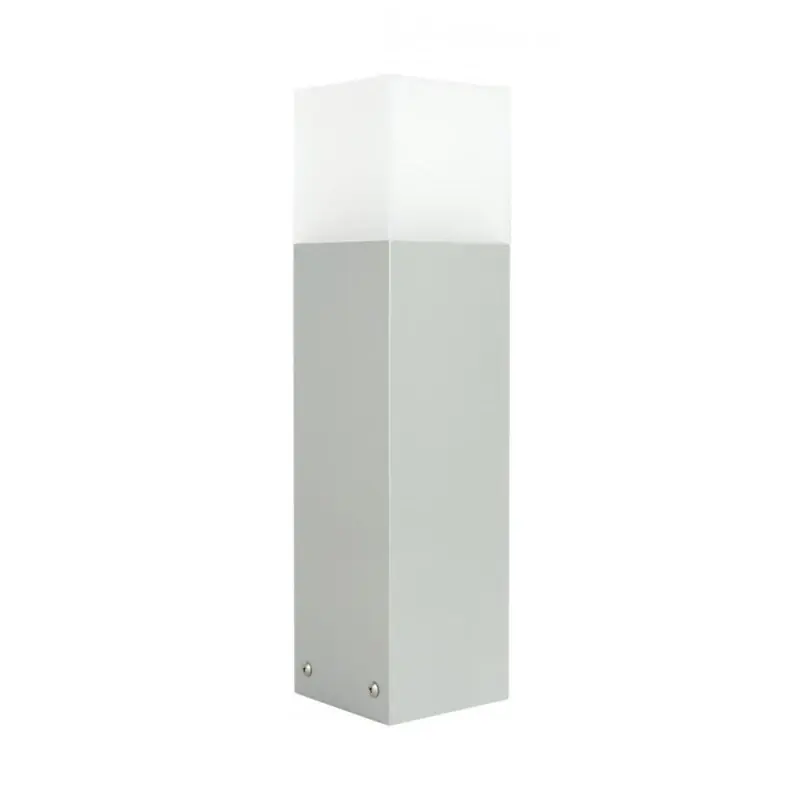 CUBE MAX CB-MAX 400 AL lampa podłogowa ogrodowa SU-MA, 40cm, E27, srebrny, IP44, max 20W | Produkt ceniony przez klientów