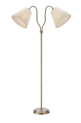 Dobra cena | Lampa podłogowa VEYA 109299 antyczny mosiądz/beżowy Markslojd